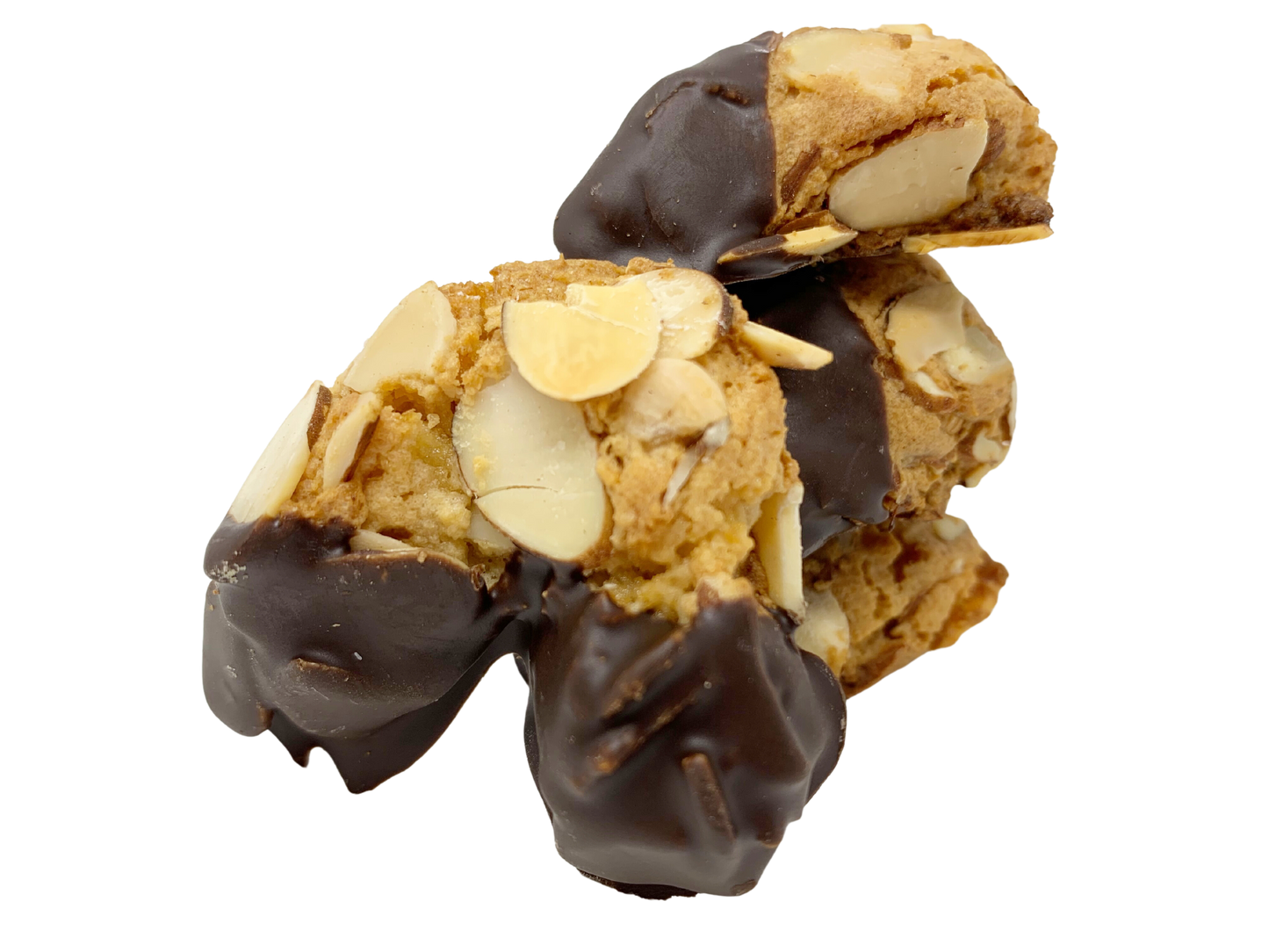 Chocolate Dipped Almond Crescent Cookie