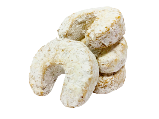 Powdered Sugar Butter Crescent Cookie